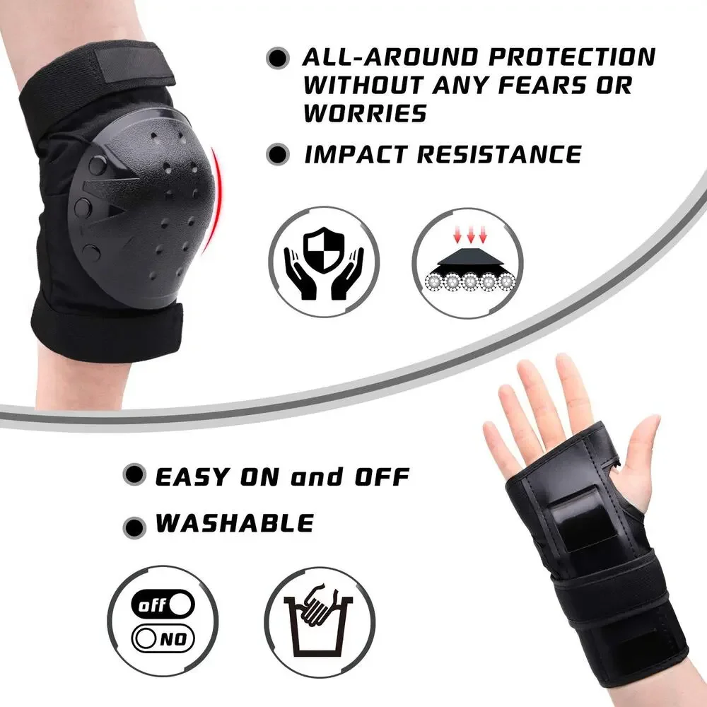 Projie L Youth Protective Gear Knee Elbow Wrist Pads Set Medium NIB